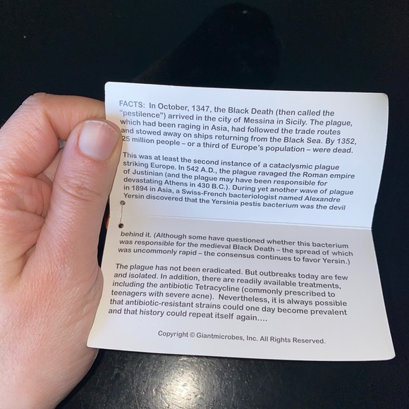 Bundle 3 for $19 Giant Microbes Plush Black Death (Yersinia Pestis) NWT 🦠 - Picture 7 of 8